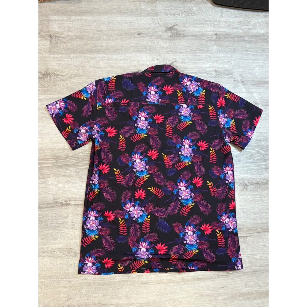 Retrofit Tropics Floral Button Up Hawaiian Shirt Short Sleeve Colorful XL - Picture 6 of 6